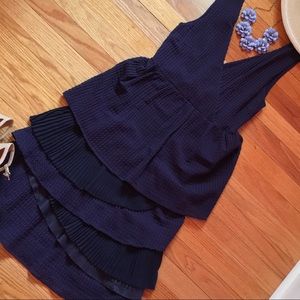 Navy layered dress
